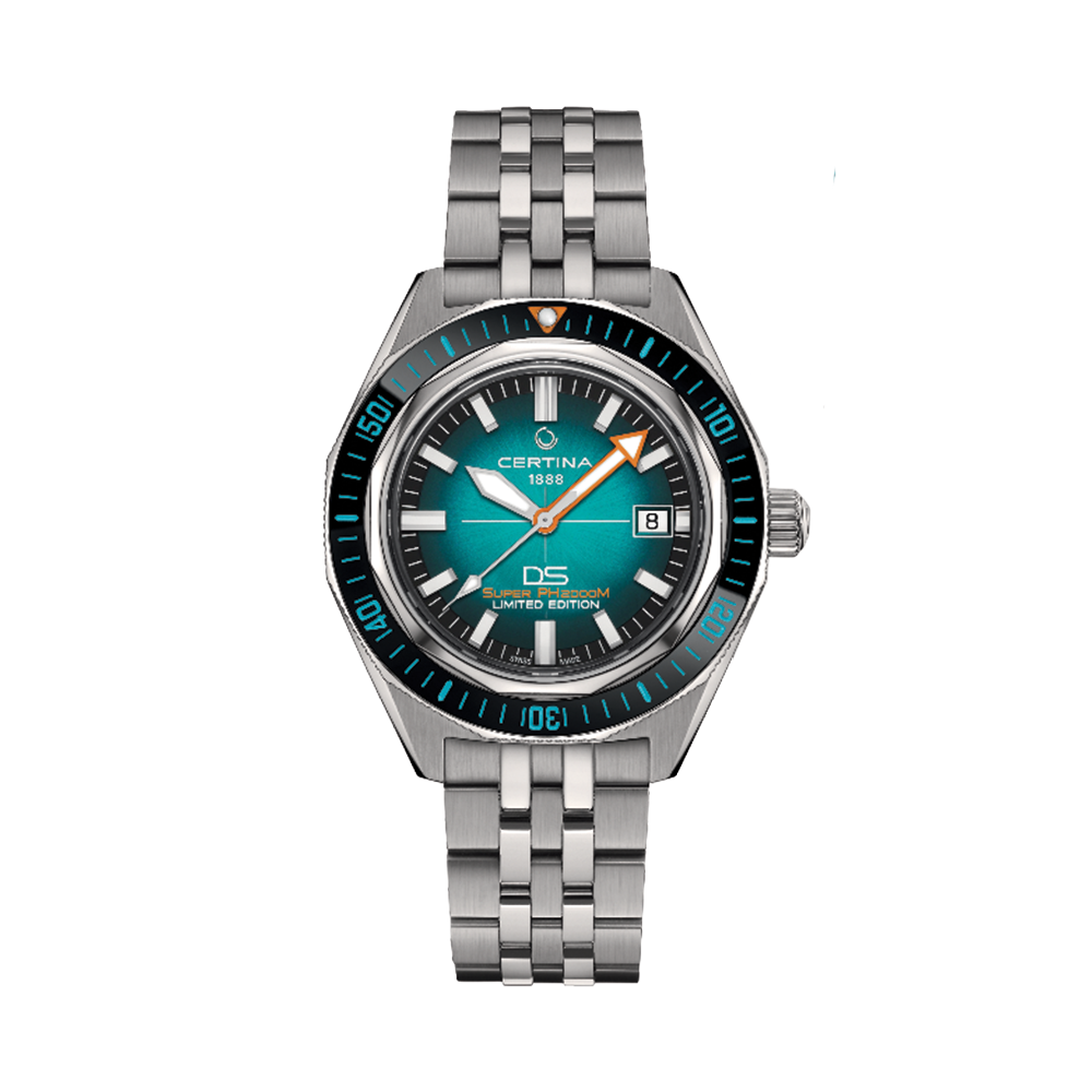 DS Super PH2000M Limited Edition 43mm - Teal on Bracelet w/ Additional Rubber Strap