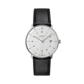 Max Bill Automatic w/ Numerals and Sapphire Crystal 38mm - Silver on Leather Strap