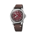 Big Crown Cervo Volante 40mm - Burgundy on Leather Strap