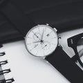 FORM C 40mm - White on Leather Strap