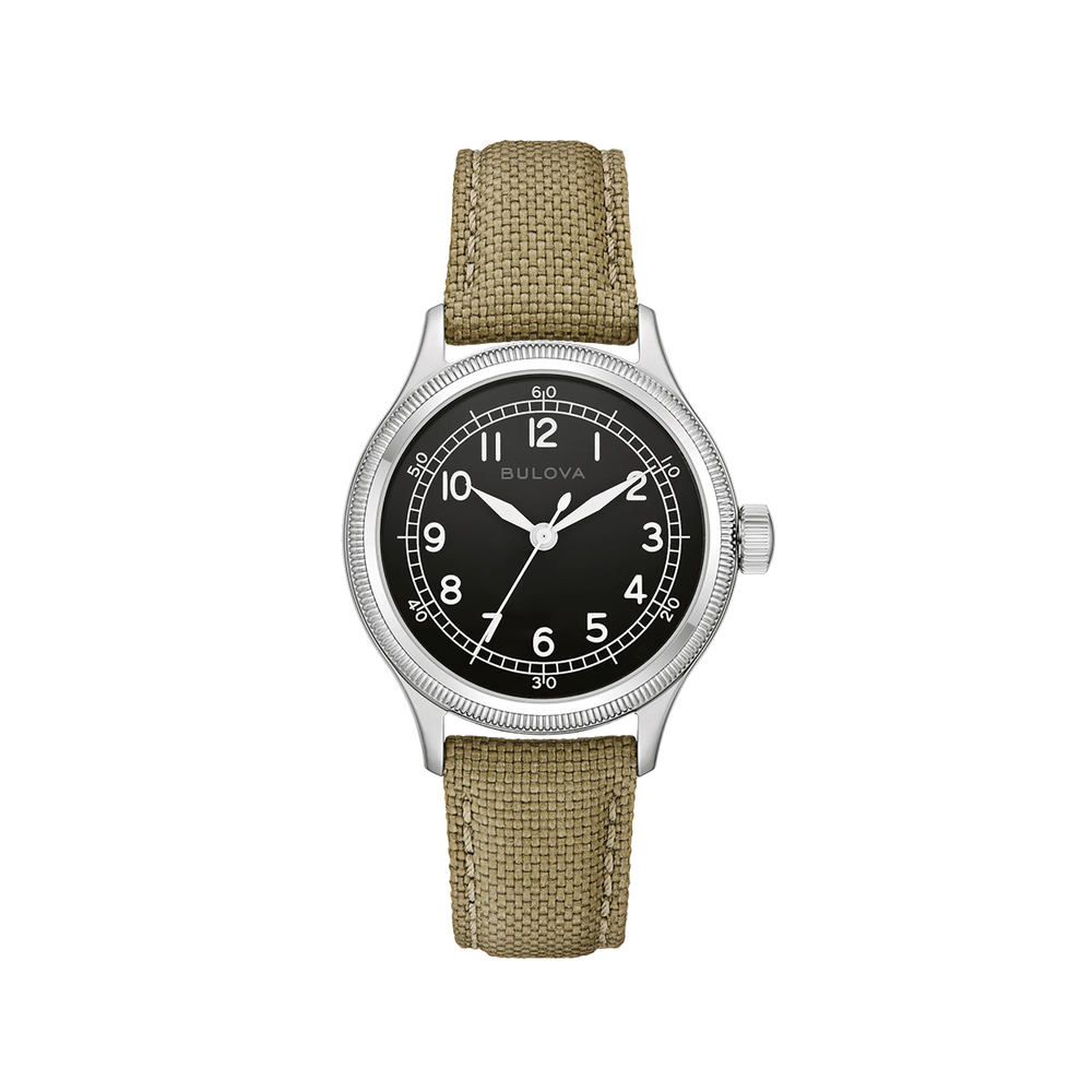 A-11 Jimmy 37mm - Black on Fabric Strap