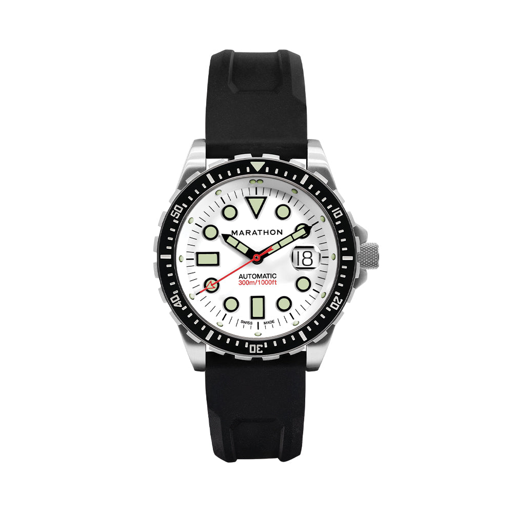 OSAR-D Type I Automatic with Date 46mm - Arctic White on Rubber Strap