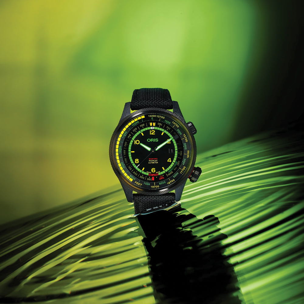 Bamford Limited Edition ProPilot Altimeter ‘Mission Control’ 47mm - Black on Fabric Strap
