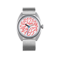 Oh No Quartz Red 35mm - White on Bracelet