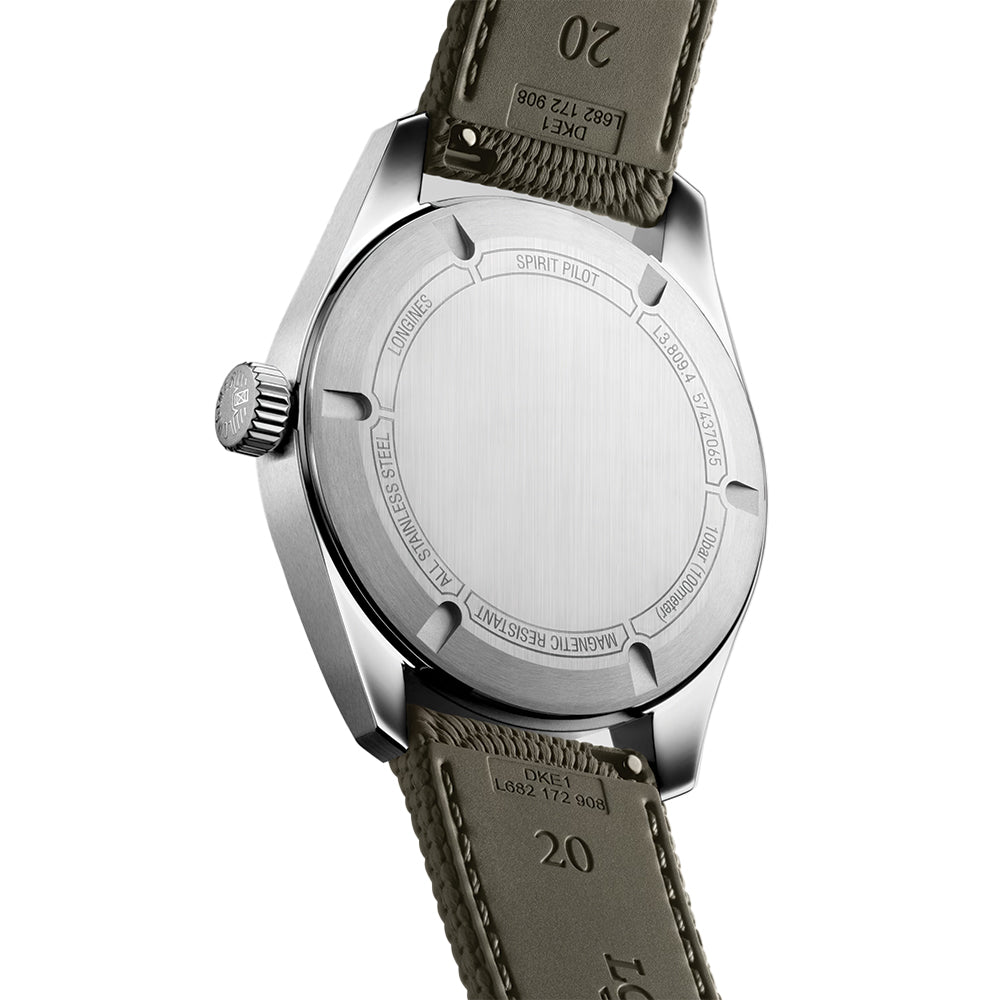 Spirit Pilot Automatic 39mm - Black on Rubber Strap