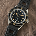 Sub-37 Legend 37mm - Black on Rubber Strap