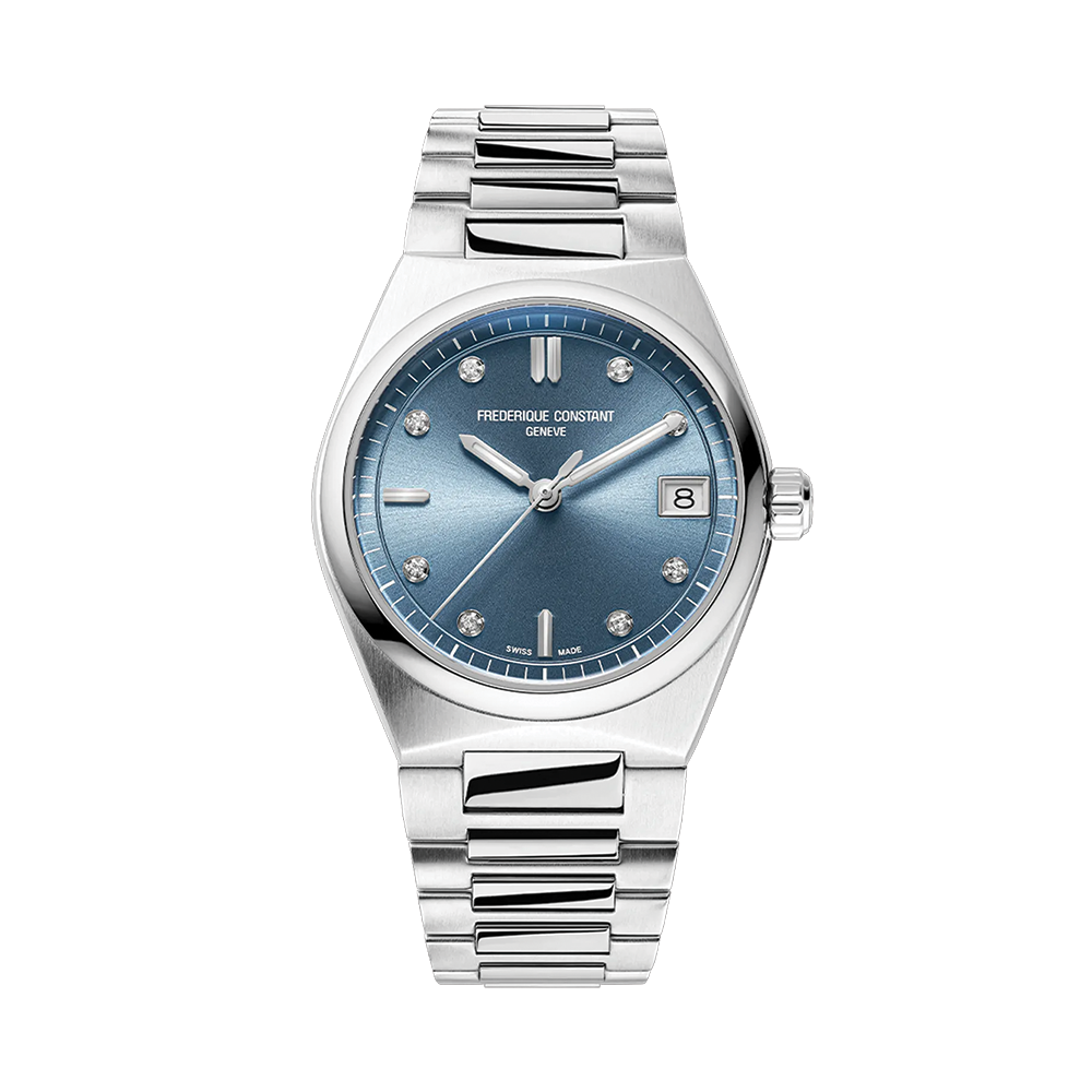 Highlife Ladies Quartz 31mm - Blue, Diamond-Set on Bracelet
