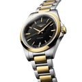 Conquest Quartz Two-Tone 38mm - Black on Bracelet