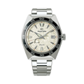 Grand Seiko SBGA481 Tokyo Lion on titanium bracelet with ivory textured dial, date window at 3 o'clock, and Spring Drive.