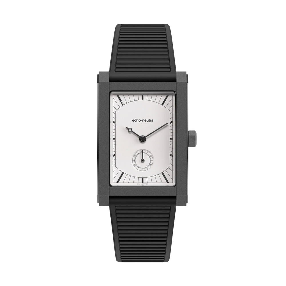 Rivanera Small Seconds 40mm - White on Rubber Strap w/ Additional Strap