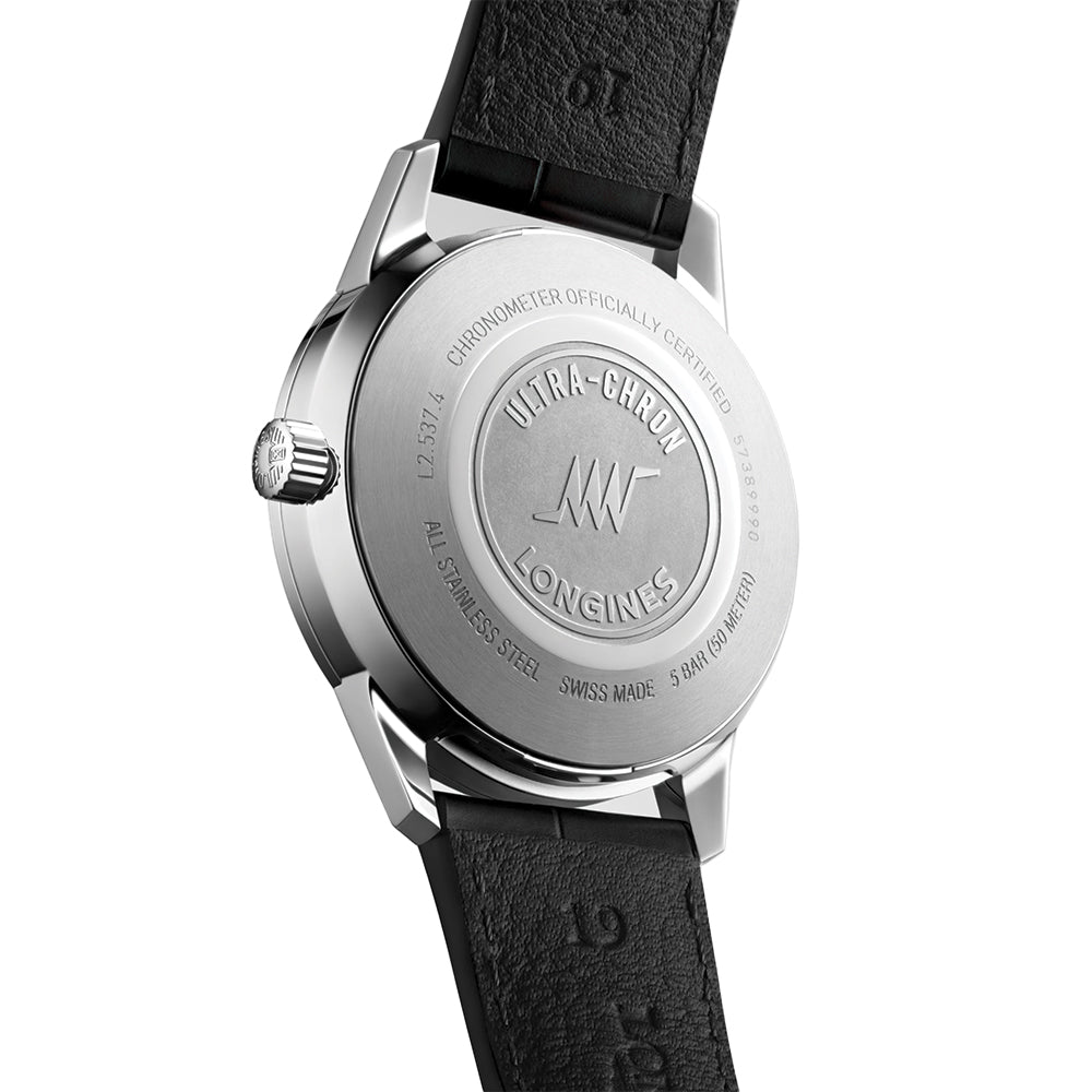 Ultra-Chron Classic 37mm - Silver on Leather Strap