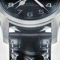 Khaki Field Murph 42mm - Black on Leather Strap with Standard Packaging