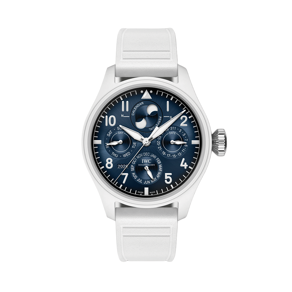 Big Pilot's Watch Perpetual Calendar ProSet Le Petit Prince Ceramic 42.9mm - Blue on Rubber Strap