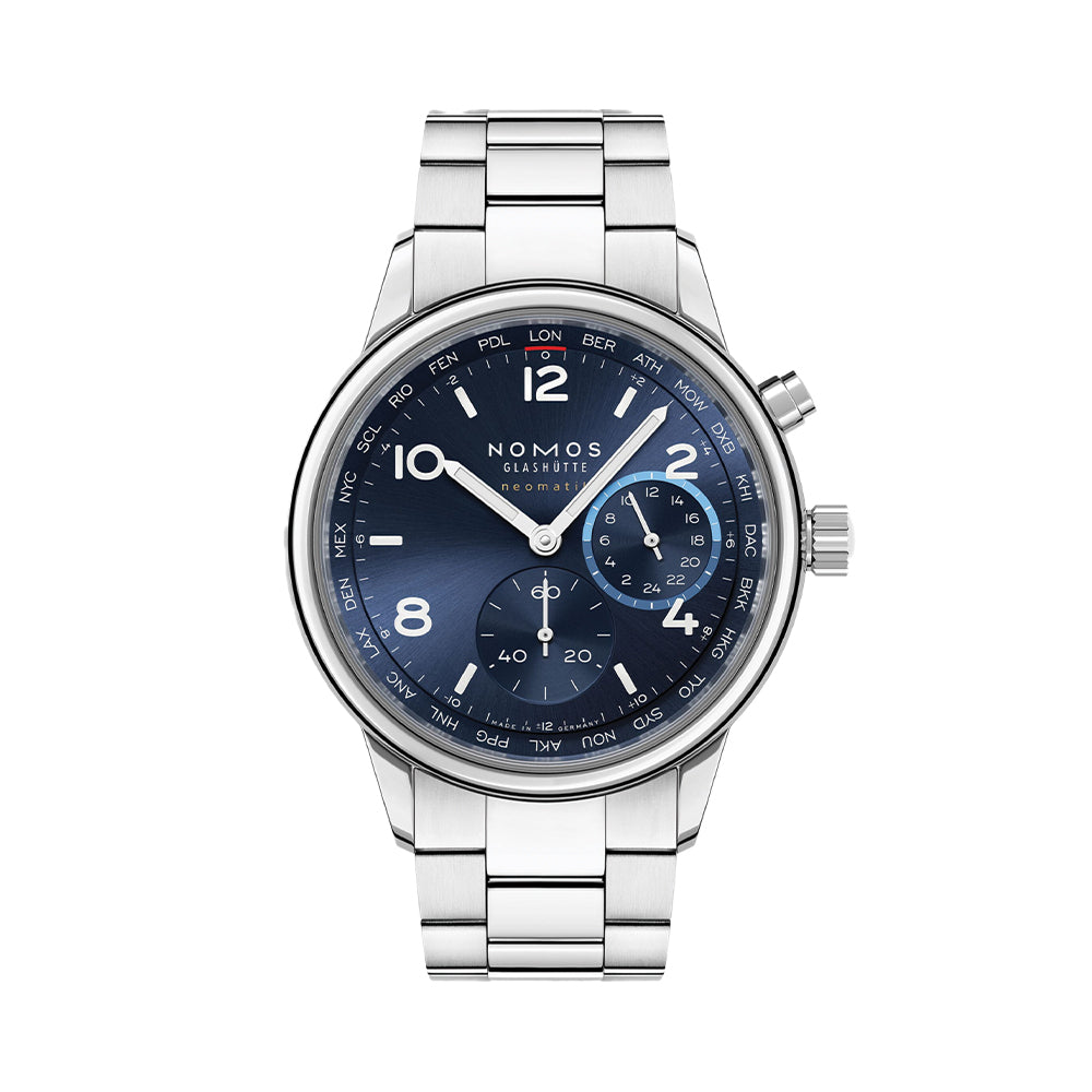 Club Sport Neomatik Worldtimer 40mm - Blue on Bracelet