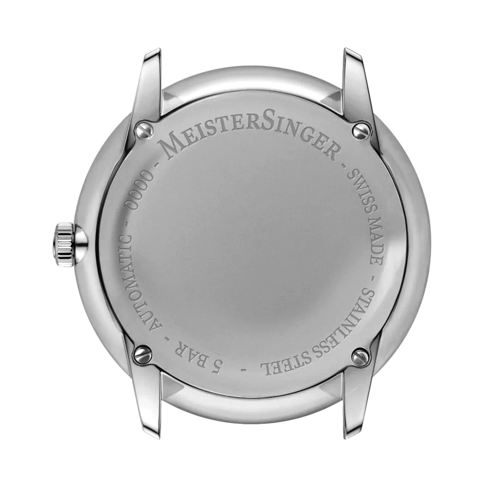Neo Sapphire 36mm - White on Leather Strap