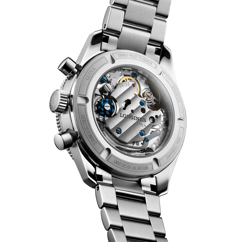 Longines Spirit Pilot Flyback 39.5mm - Black on Bracelet