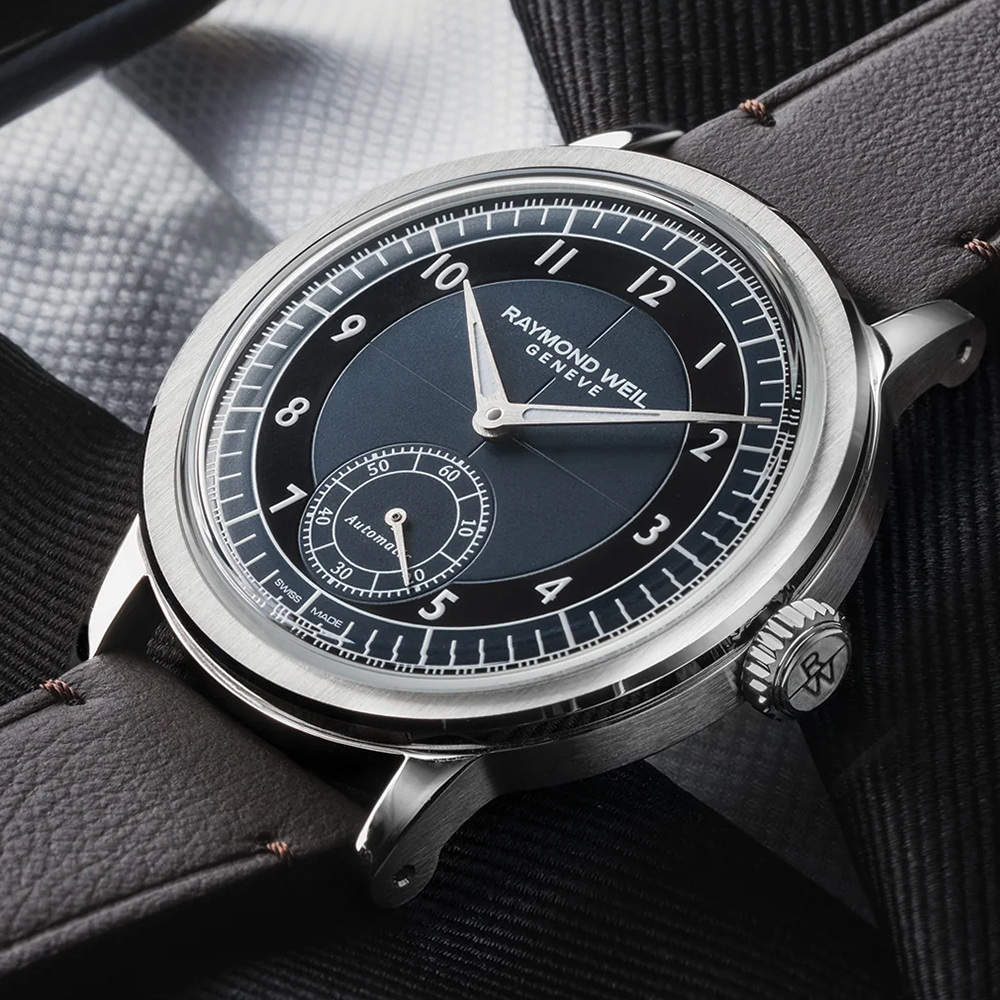 Millesime Small Seconds Tuxedo Dial 39mm - Blue on Leather Strap