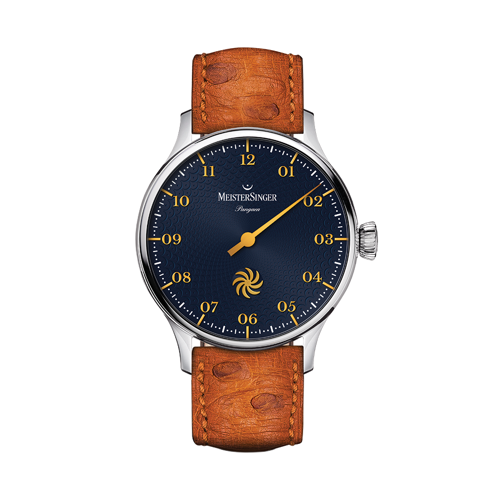 Pangaea 40mm - Blue on Leather Strap
