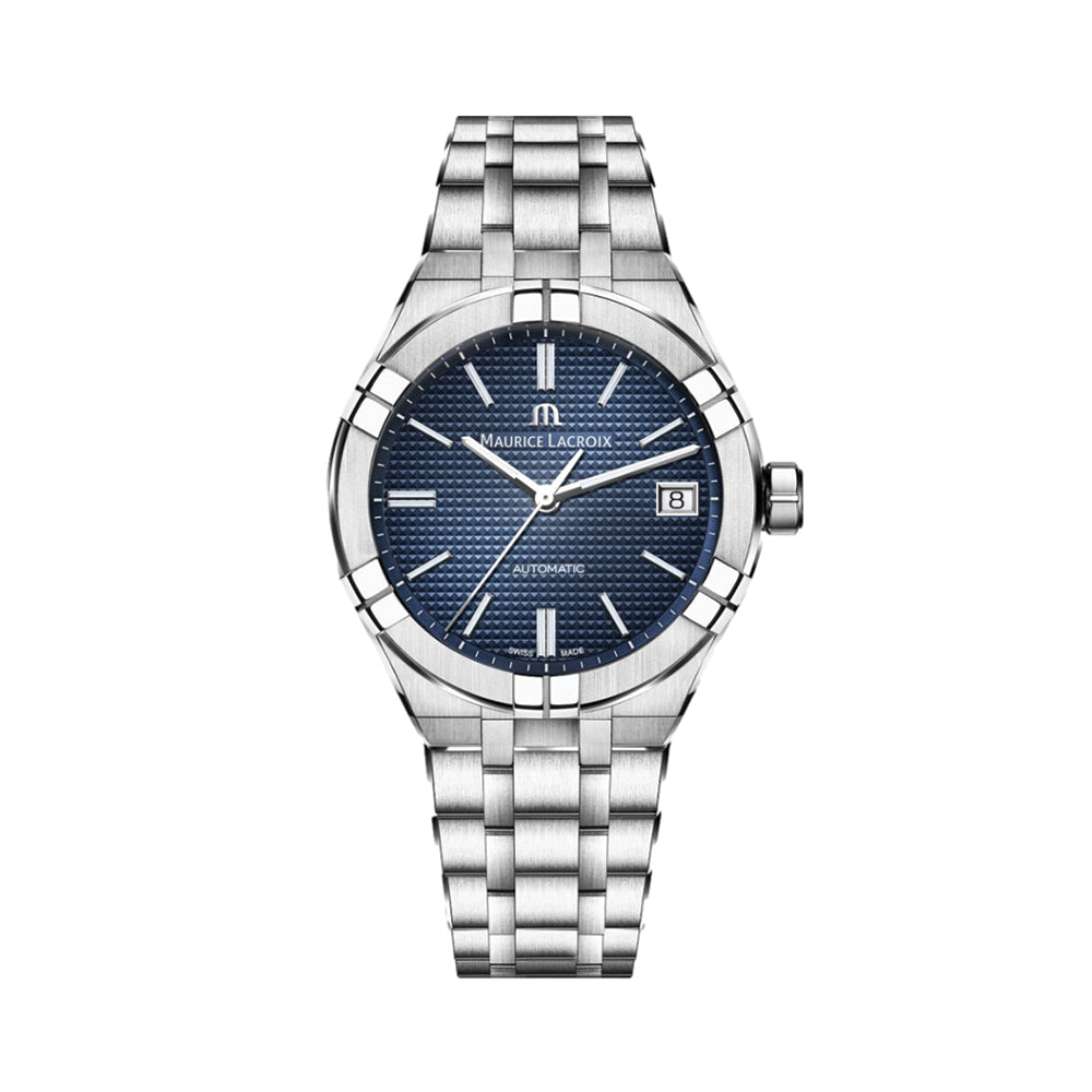Maurice Lacroix AIKON Automatic 39mm blue dial stainless steel watch with date window