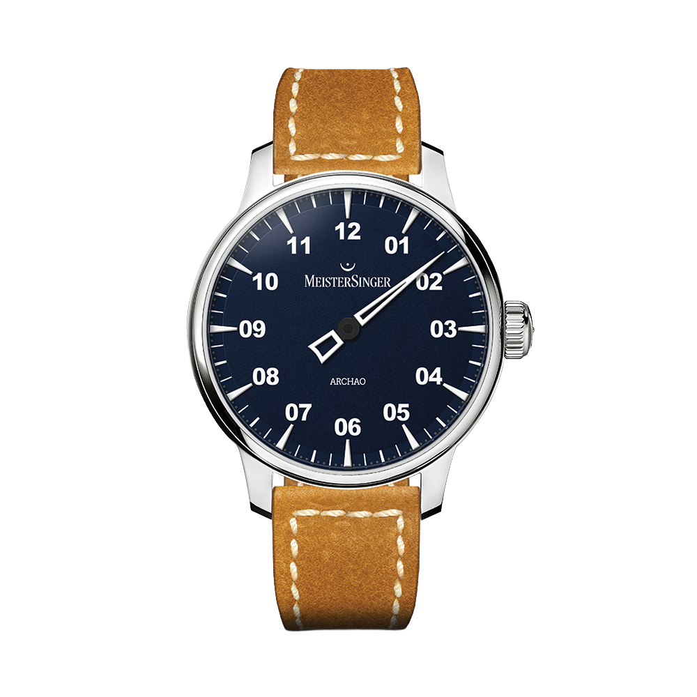 Archao 43mm - Blue on Leather Strap
