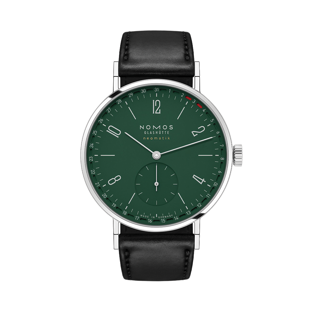 Tangente Neomatik Update 38.5mm - Forest Green on Leather Strap