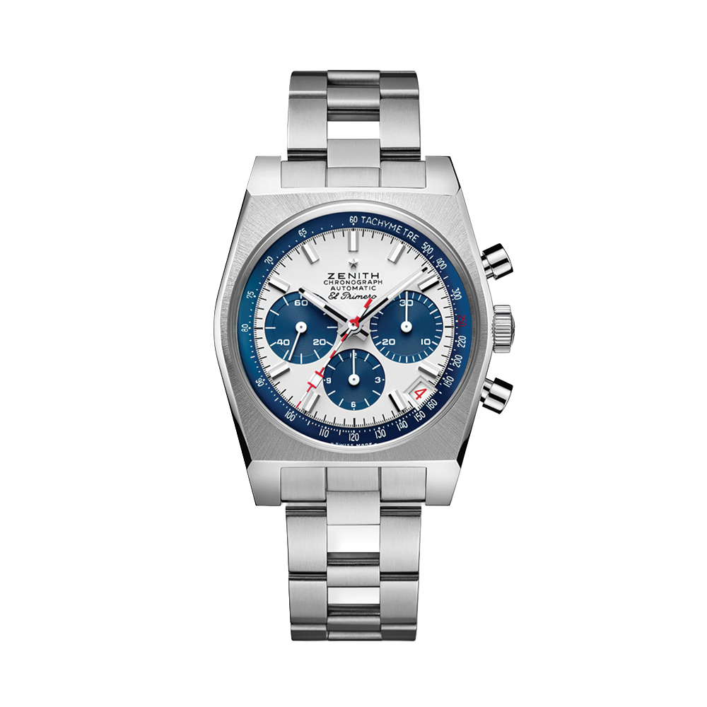 Chronomaster Revival Liberty II Limited Edition 37mm - White on Bracelet w/ Additional Rubber Strap