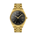 Ballade Quartz Yellow Gold PVD Coated 40mm - Black on Bracelet