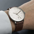 Hamburg Quartz 42mm - White on Leather Strap