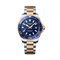 HydroConquest Quartz Red PVD Two-Tone 42mm - Blue on Bracelet