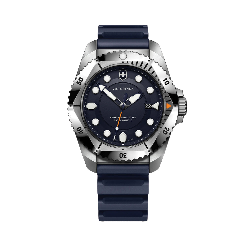 Dive Pro Quartz 43mm - Blue on Rubber Strap