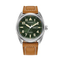 Garrison Eco-Drive Super Titanium 42mm - Green on Leather Strap