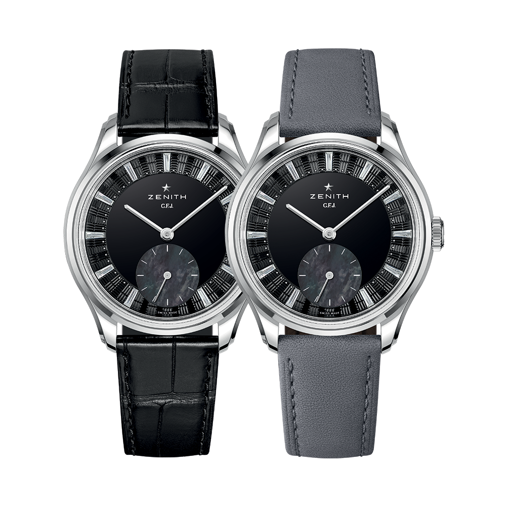 G.F.J. Tantalum Limited Edition 39.15mm - Black on Leather Strap, and Two Additional Leather Straps