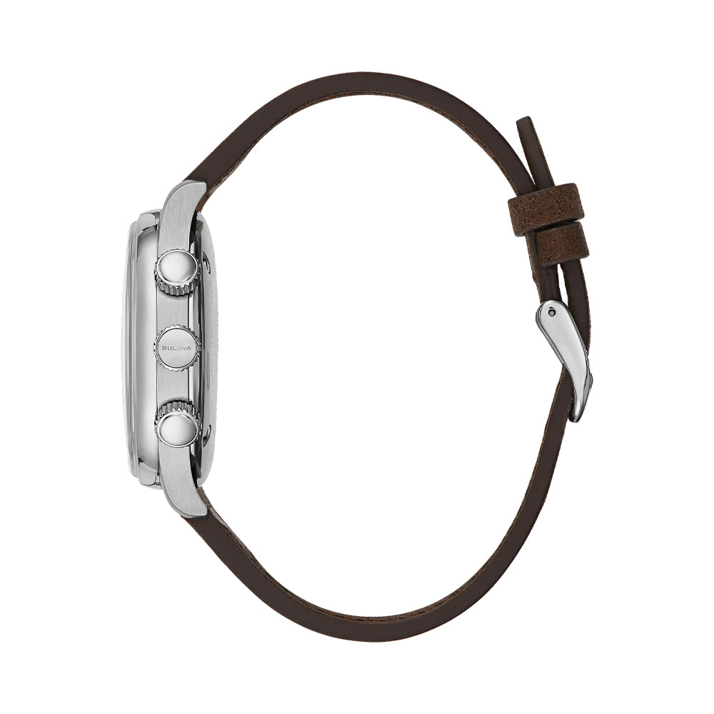 A-15 Pilot Military 42mm - Black on Leather Strap