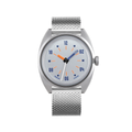 Modul E Auto 39mm - Brushed Rhodium on Bracelet