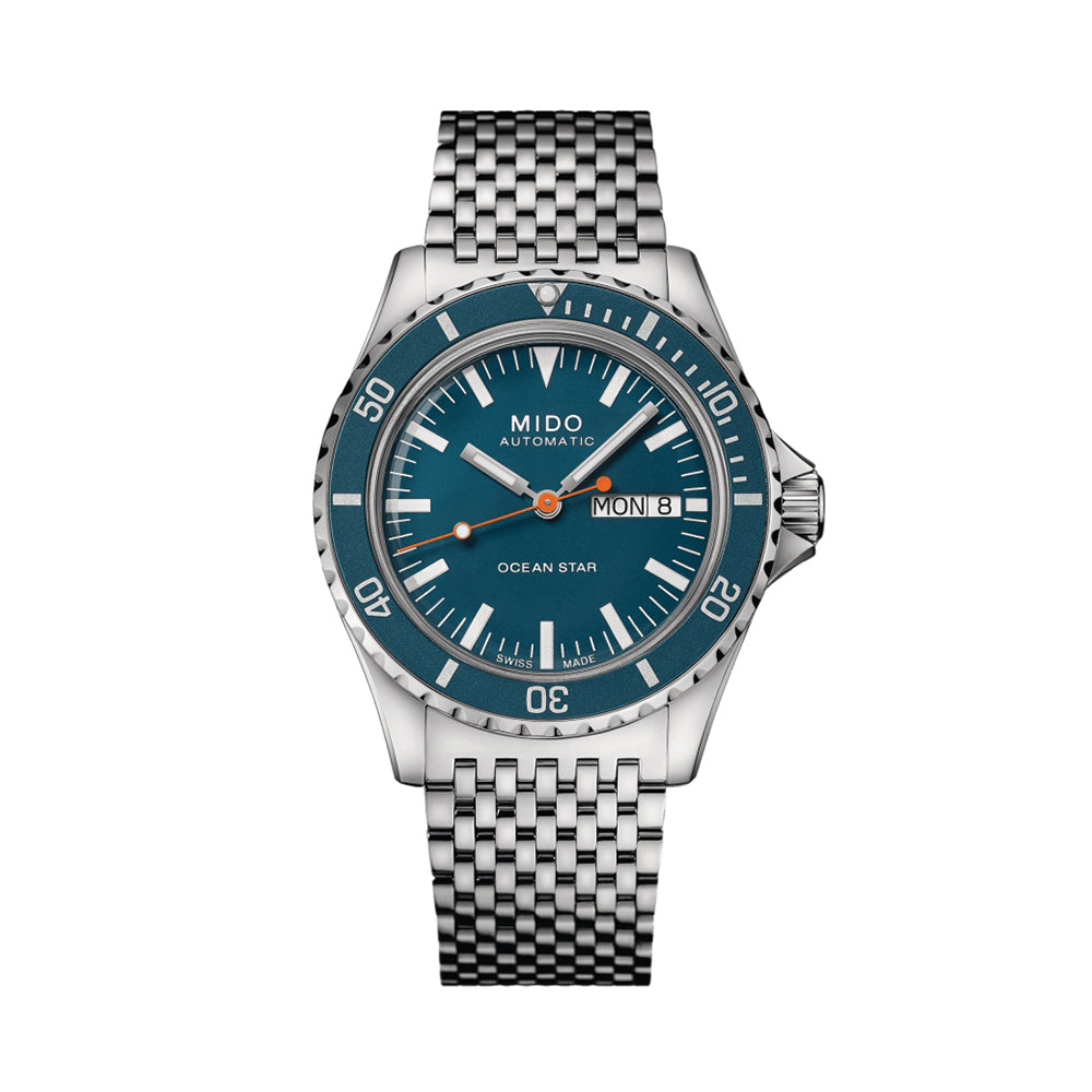 Ocean Star Tribute 40.5mm - Blue on Bracelet w/ Additional Fabric Strap