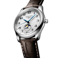 Master Moonphase 40mm - Silver "Barleycorn" on Leather Strap