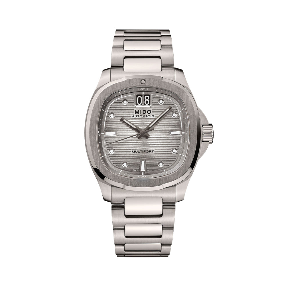Multifort TV Big Date Titanium 40mm - Grey Gradient on Bracelet