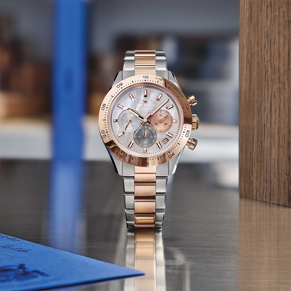 Chronomaster Sport Two-Toned Rose Gold Limited Edition 41mm - Silver, Mother-of-Pearl on Bracelet