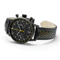American Classic Intra-Matic Auto Chrono PVD 40mm - Black on Leather Strap with Yellow Detailing