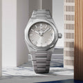 Defy Skyline 36mm - White-Toned on Bracelet w/ Extra Rubber Strap