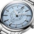 Conquest Heritage Central Power Reserve 38mm - Light Blue Opaline on Bracelet