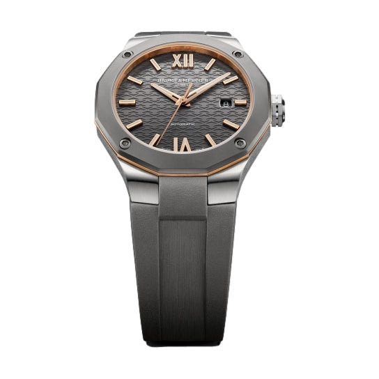 Riviera 10660 Titanium 42mm - Grey on Rubber Strap