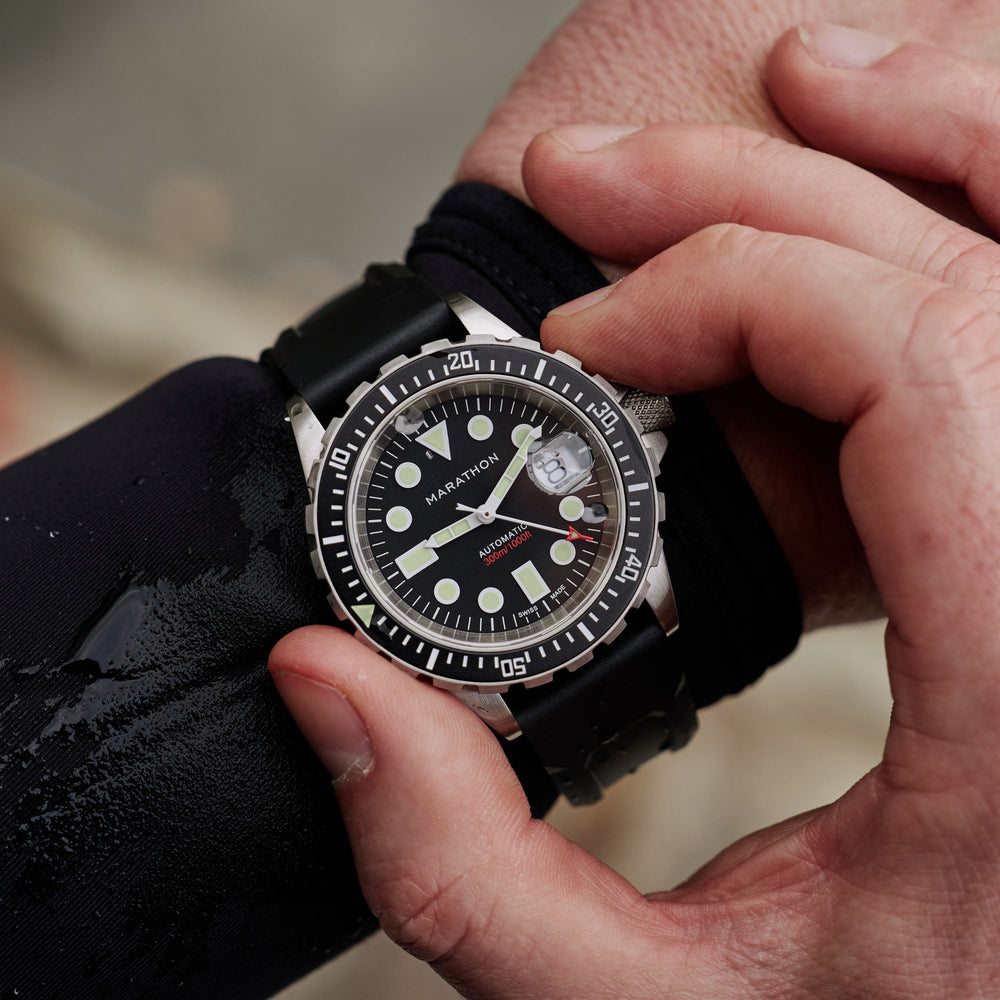 OSAR-D Automatic with Date 41mm - Black on Rubber Strap