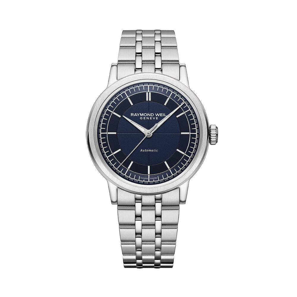 Millesime Men's Automatic Sector Dial 39.5mm - Blue on Bracelet