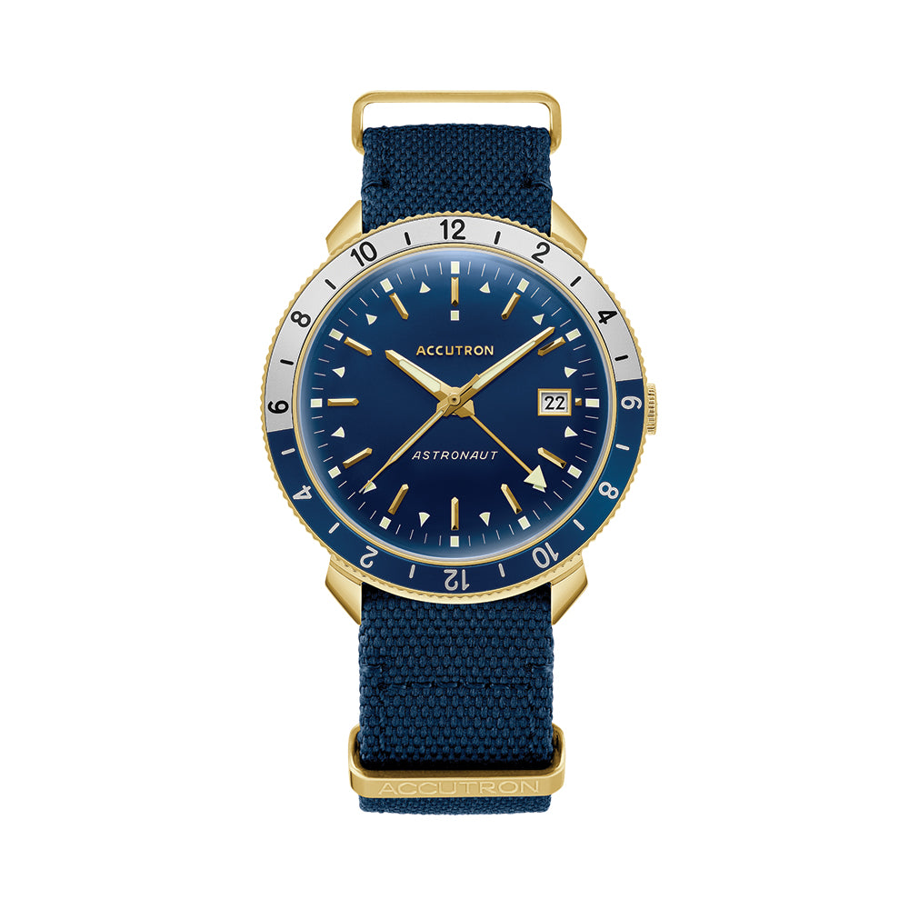 Astronaut Gold-Tone 41mm - Blue on Fabric Strap
