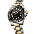 HydroConquest Quartz Yellow PVD Two-Tone 42mm - Black on Bracelet