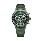 Freelancer Automatic Chronograph Ceramic Bezel 43.5mm - Green on Leather Strap