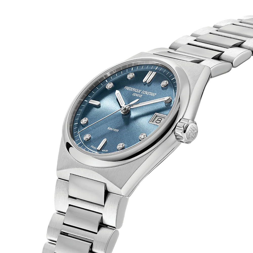 Highlife Ladies Quartz 31mm - Blue, Diamond-Set on Bracelet