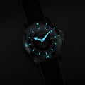 Sportivo Travel GMT 42.5mm - Black on Canvas-Rubber Strap
