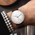 Hamburg Automatic 42mm - Silver on Leather Strap
